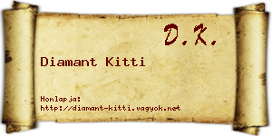 Diamant Kitti névjegykártya